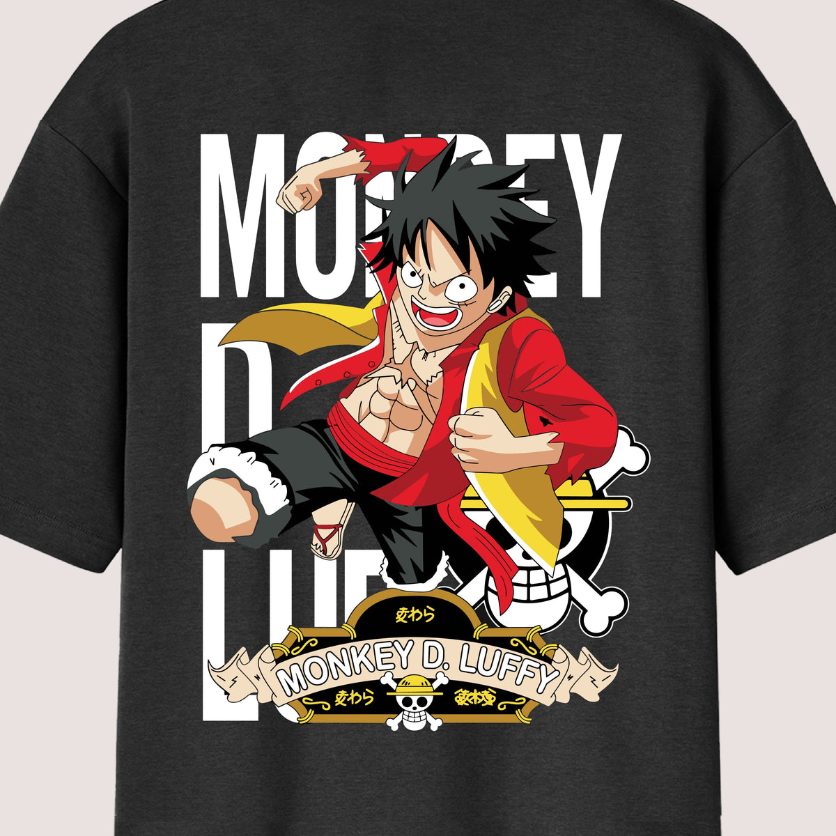 Monkey D. Luffy Anime Oversized T shirt Unprofessional